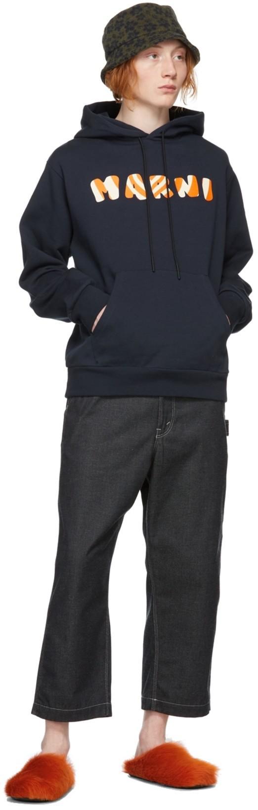 MARNI Fussbett Sabot In Orange