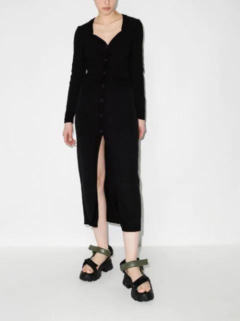 BOTTEGA VENETA Loop Intrecciato Leather Crossbody Bag In Black