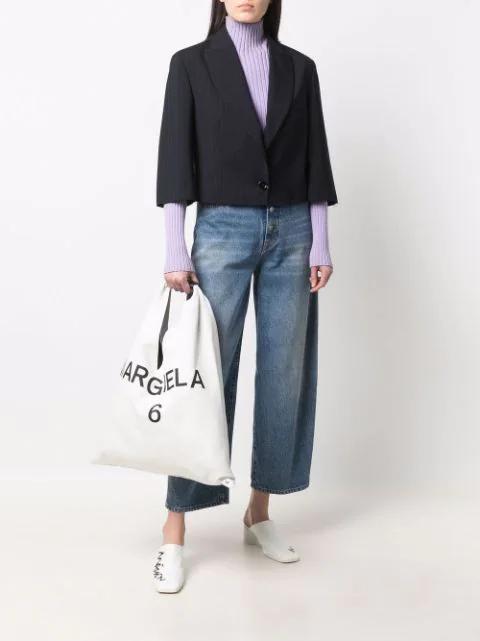 MM6 MAISON MARGIELA Mm6 By Maison Margiela Straight Leg Cropped Jeans In Blue