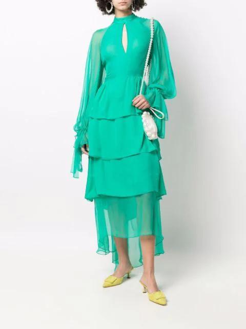 MANOLO BLAHNIK Maysale 50mm Pointed-toe Mules In Grün