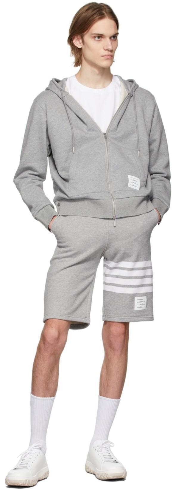 THOM BROWNE Classic Sweat Shorts In Classic Loopback In Gray