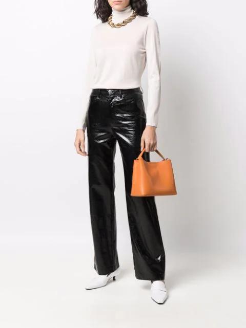 LISKA Fine-knit Roll-neck Jumper In Neutrals