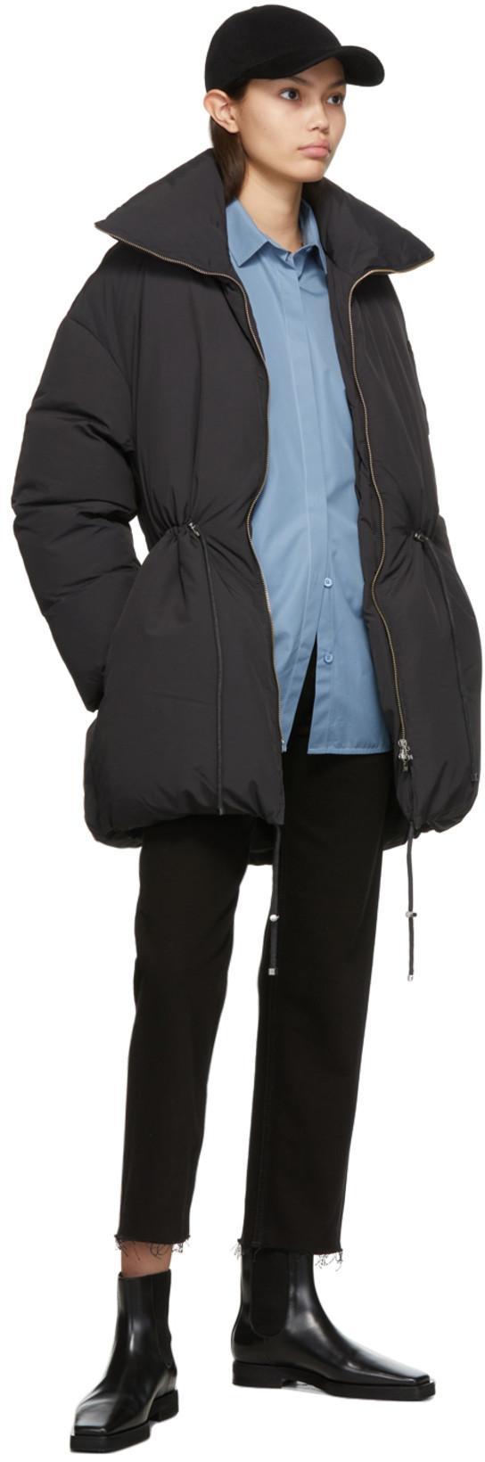 TOTÊME Toteme Square Toe Flat Chelsea Boot In Black