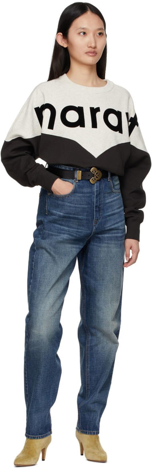 ISABEL MARANT ÉTOILE Isabel Marant Etoile Houston Sweatshirt With Flocked Logo In Black