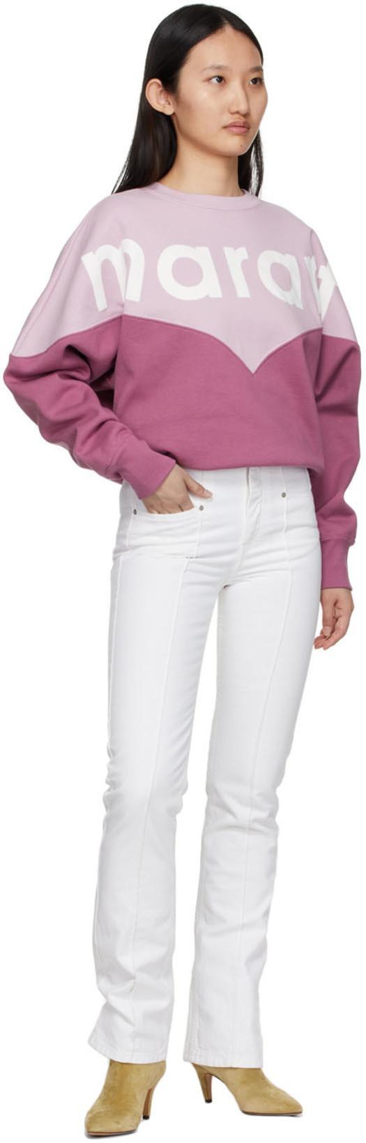 ISABEL MARANT Niroka Jeans In Beige Denim In 20wh White