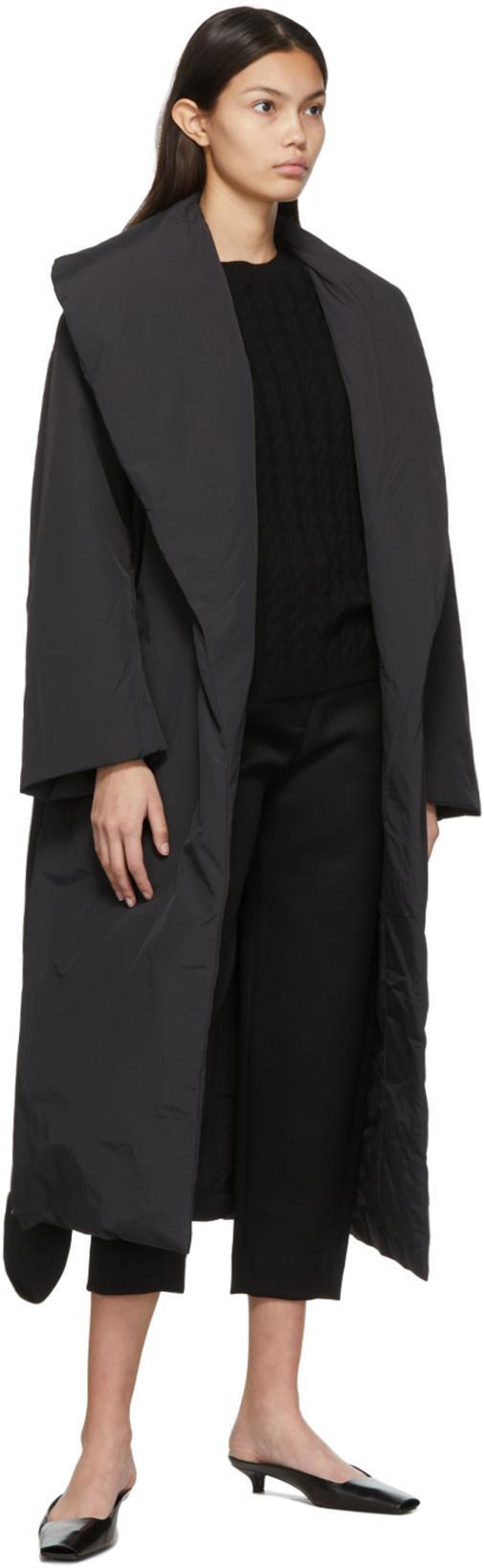 TOTÊME Toteme Signature Wool And Cashmere Coat In Black