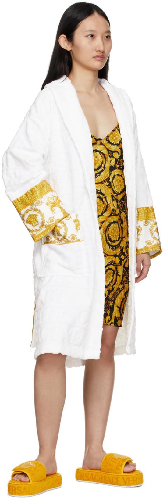 VERSACE Barocco Silk Camisole Minidress In Multi