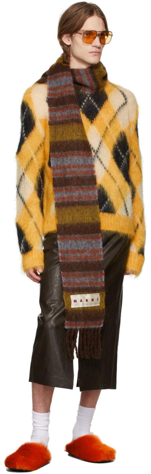 MARNI Fussbett Sabot In Orange