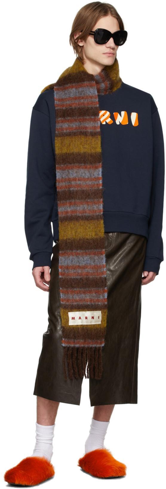 MARNI Fussbett Sabot In Orange