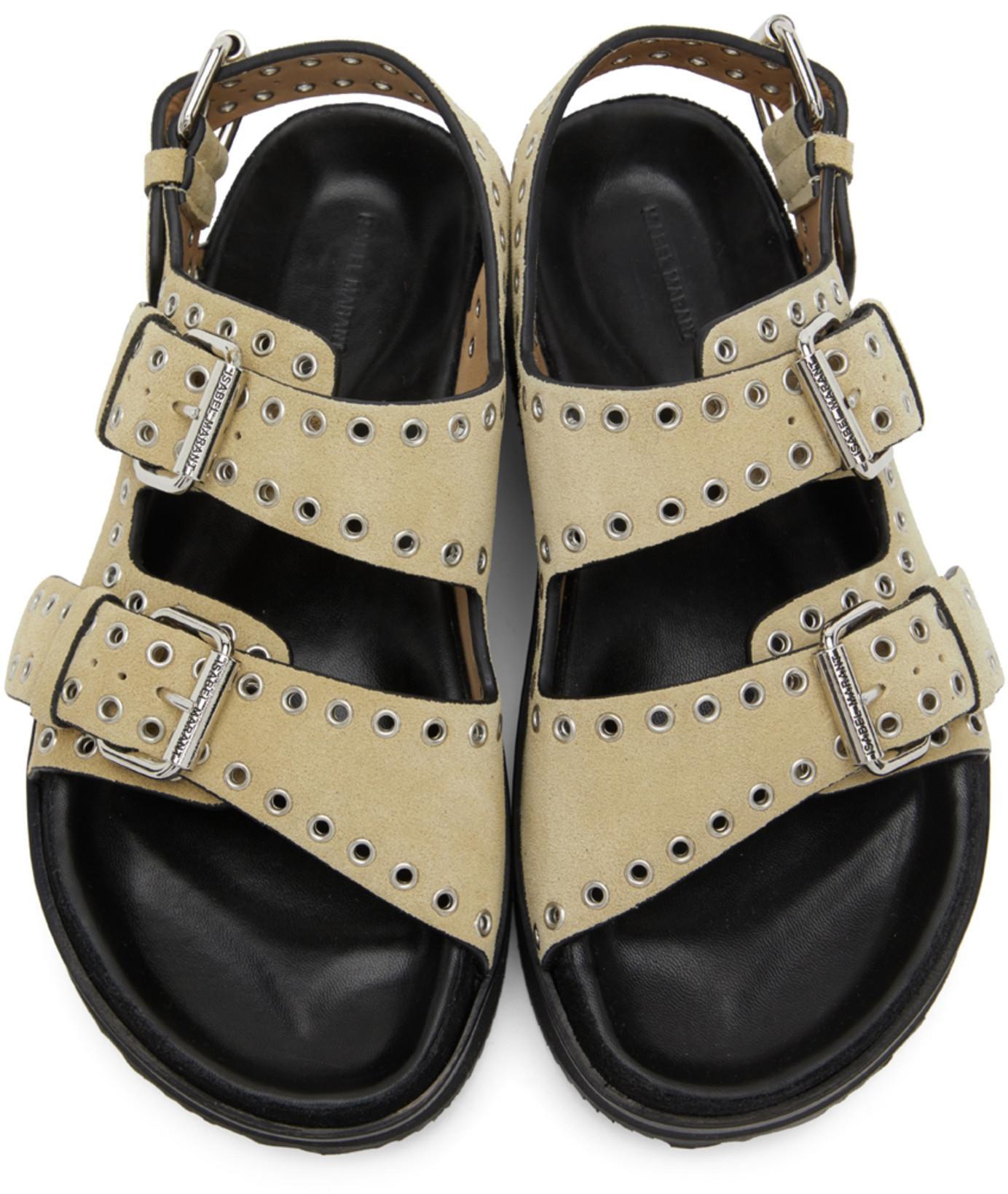 ISABEL MARANT Niroka Jeans In Beige Denim In 20wh White