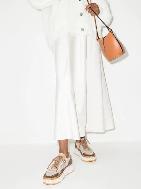 CHLOÉ Nama Sneaker In Lower-impact Mesh In Cofe Brown