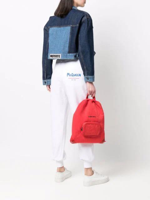 ALEXANDER MCQUEEN Printed Organic Cotton-jersey Track Pants In White