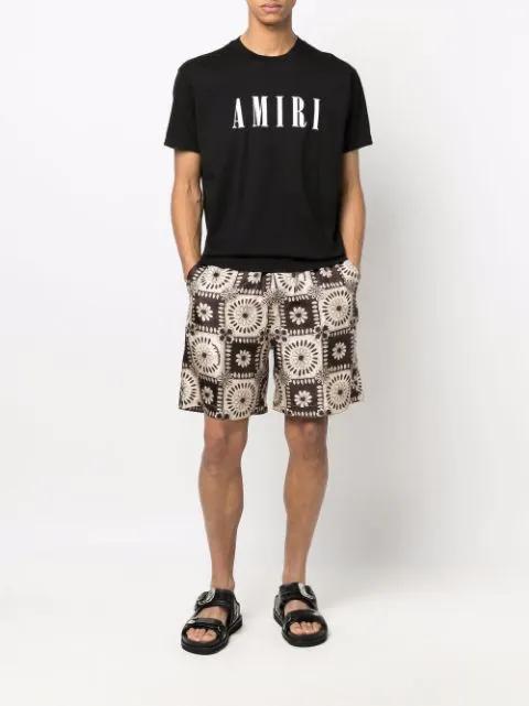 AMIRI Cotton T-shirt With Logo Print In Black