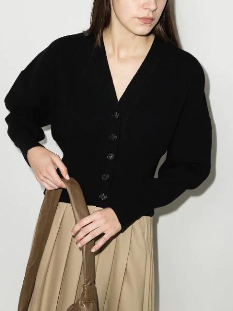 TOTÊME Square Pointed-toe Ankle Kitten-heel Boots In Black Suede