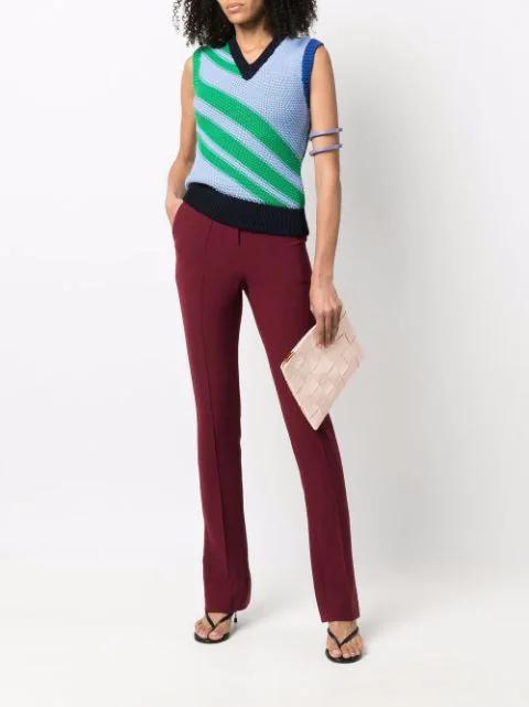 BOTTEGA VENETA Leather Cuff Bracelet In Purple