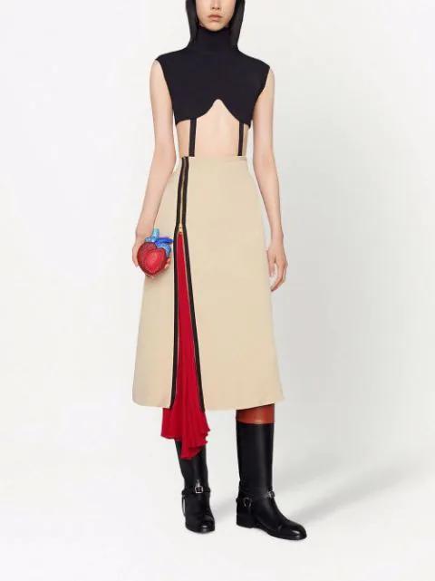 SAINT LAURENT Heart Frame Acetate Sunglasses In Black