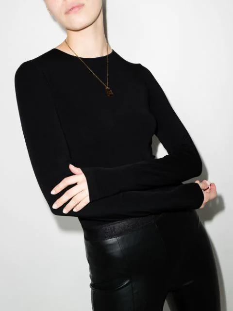 WOLFORD Jenna Faux Leather Trousers In Black