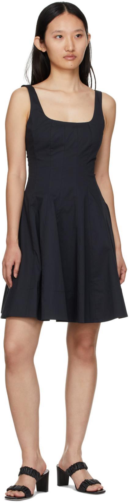 STAUD Wells Poplin Dress In Black