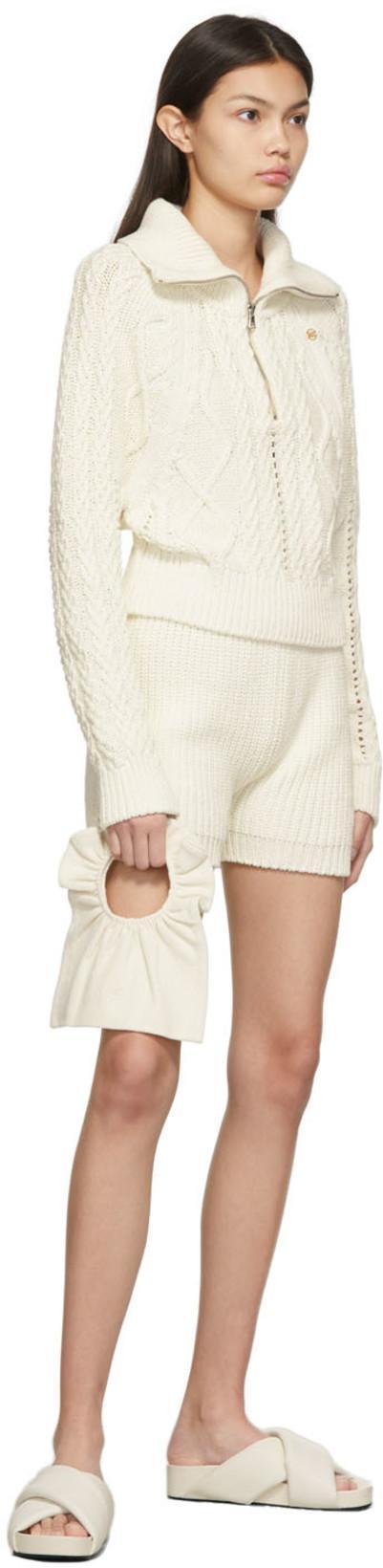 RECTO Off-white Knit Beach Shorts In Off White