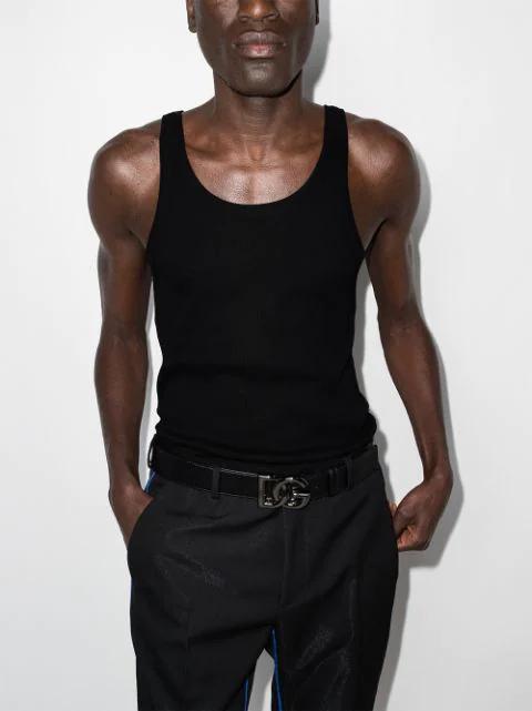 DOLCE & GABBANA Men Marcello Ribbed Tank Top In Black