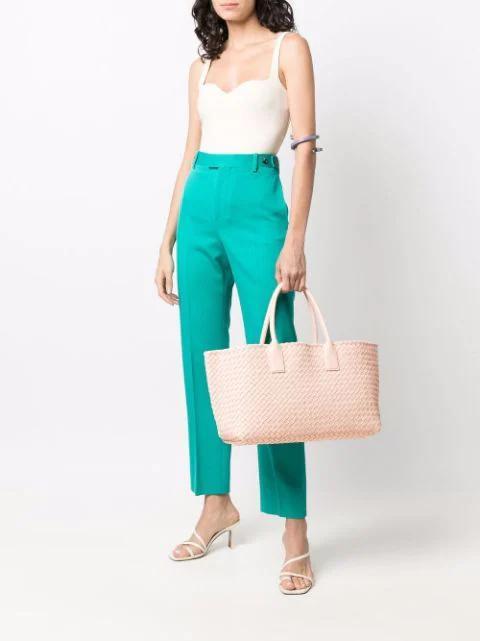 BOTTEGA VENETA Leather Cuff Bracelet In Purple