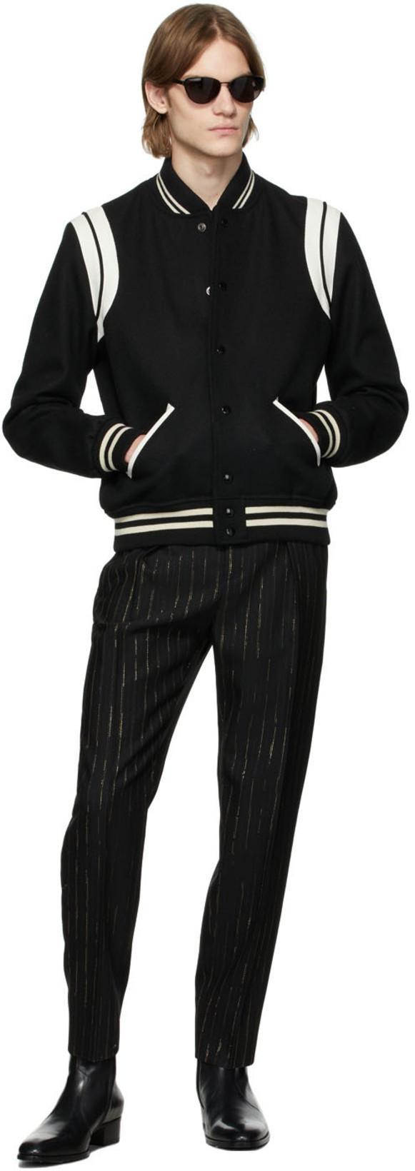 SAINT LAURENT Teddy Jacket In Wool In Black