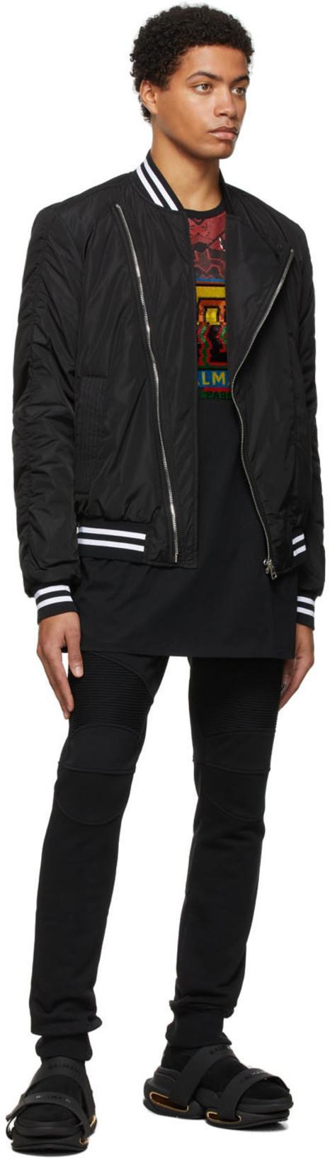 BALMAIN Casual Bomber Jacket Men In Black