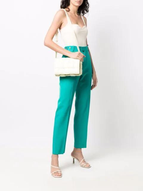 BOTTEGA VENETA Leather Cuff Bracelet In Purple