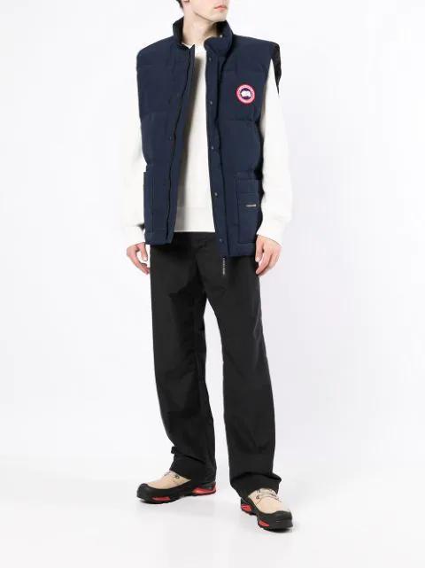 CANADA GOOSE Mens Atlantic Navy Freestyle Sleeveless Shell-down Gilet In Blue