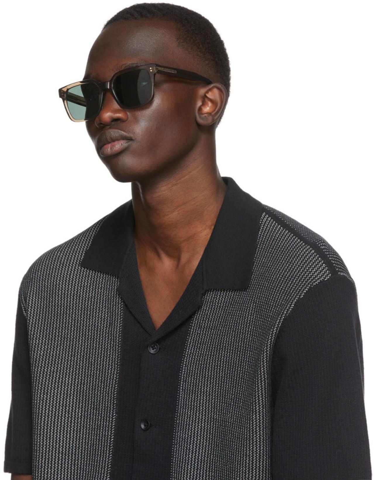 RAG & BONE Harvey Cotton-blend Knit Short-sleeved Shirt In Black White