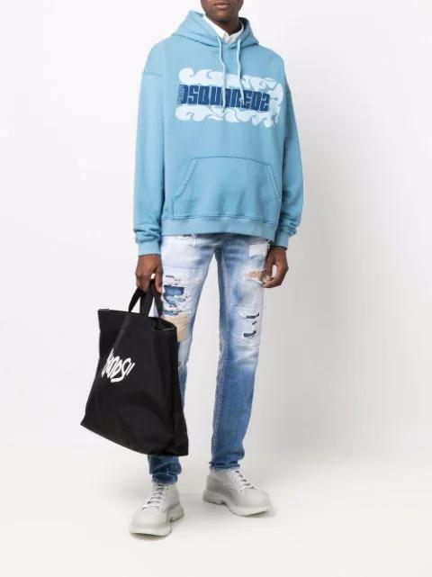 DOLCE & GABBANA Dg Striped Jacquard Cotton Poplin Shirt In White