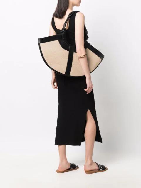 CHLOÉ Chloe Women Black Linen Woody Slippers In Multi