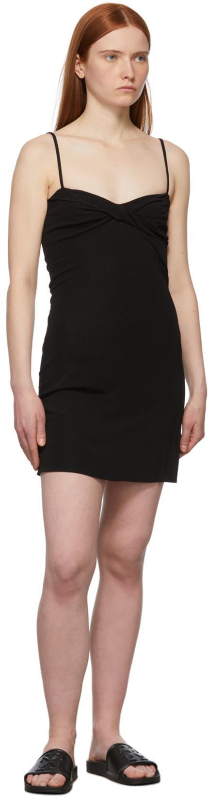 OFF-WHITE Jersey Twisted Mini Dress In Black