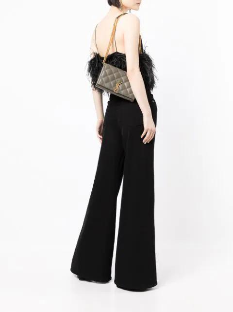 FRAME Le Slim Palazzo Wide Leg Jeans In Black