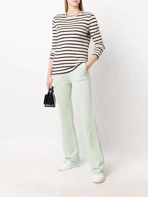 JIL SANDER Striped Longsleeve T-shirt In White