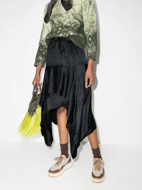 CHLOÉ Nama Sneaker In Lower-impact Mesh In Cofe Brown