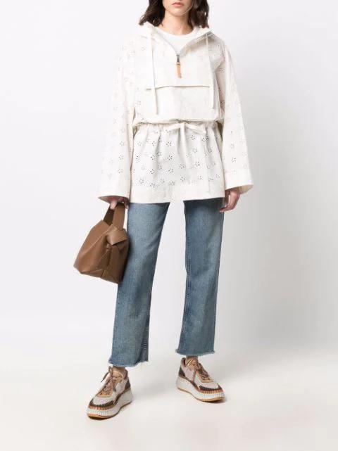 CHLOÉ Nama Sneaker In Lower-impact Mesh In Cofe Brown