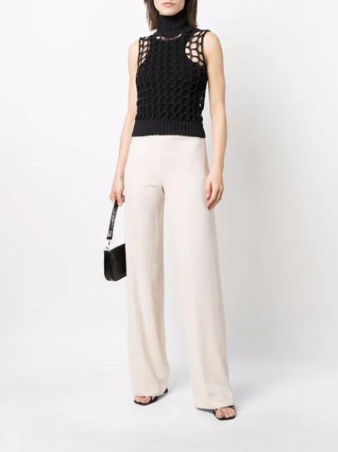 TOTÊME Organic Cotton Blend Rib Tank Top In Black