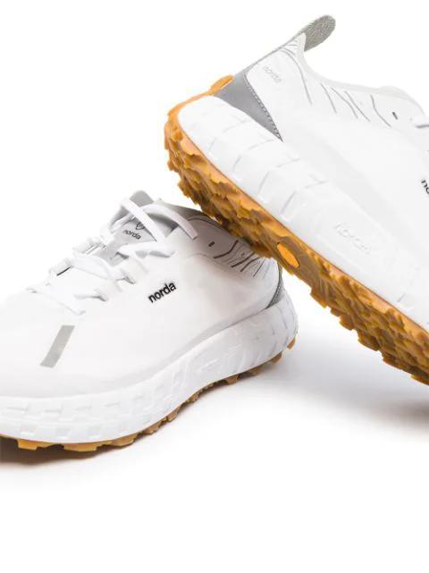 NORDA Arnitel White Trail Running Sneaker In Animal Print