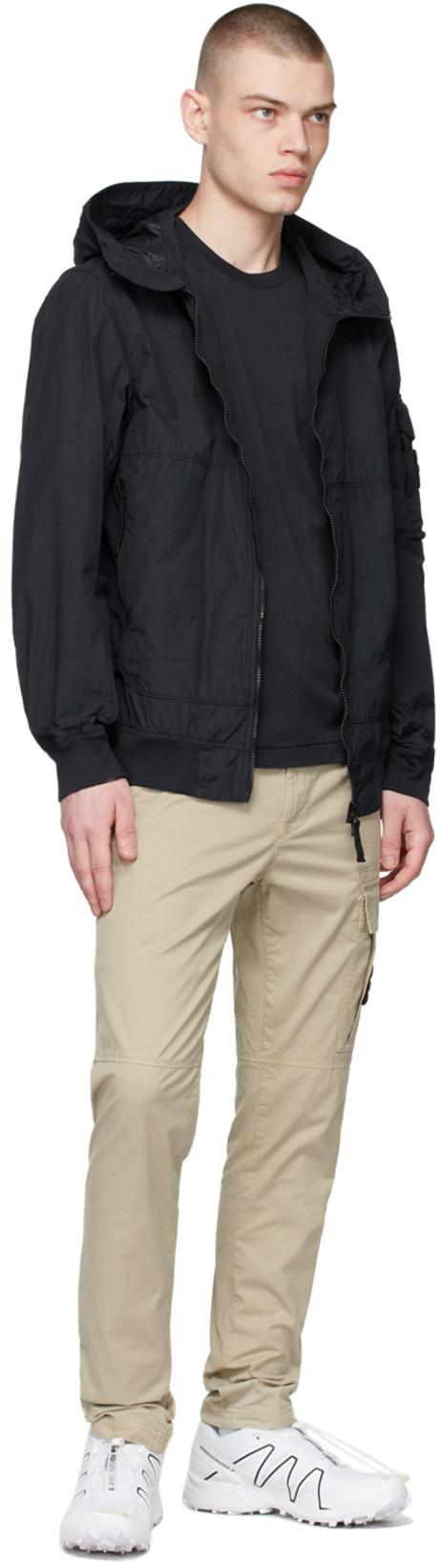 STONE ISLAND Sage Green Cotton Jersey T-shirts In Black