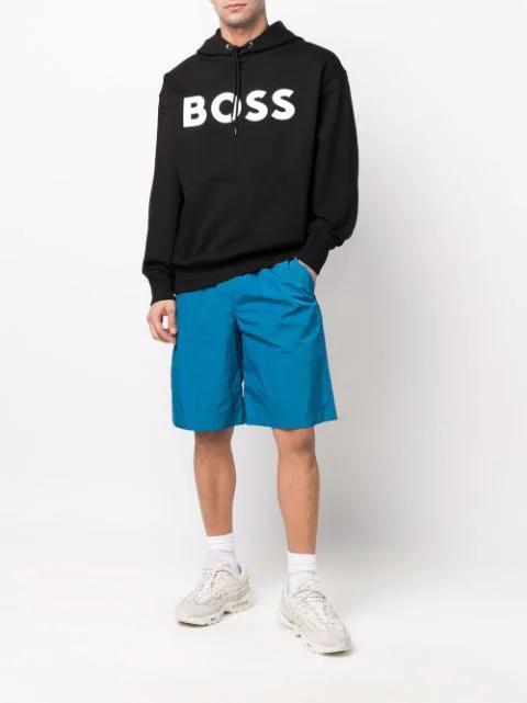 HUGO BOSS Boss Soody Zone Logo Hoodie In Black