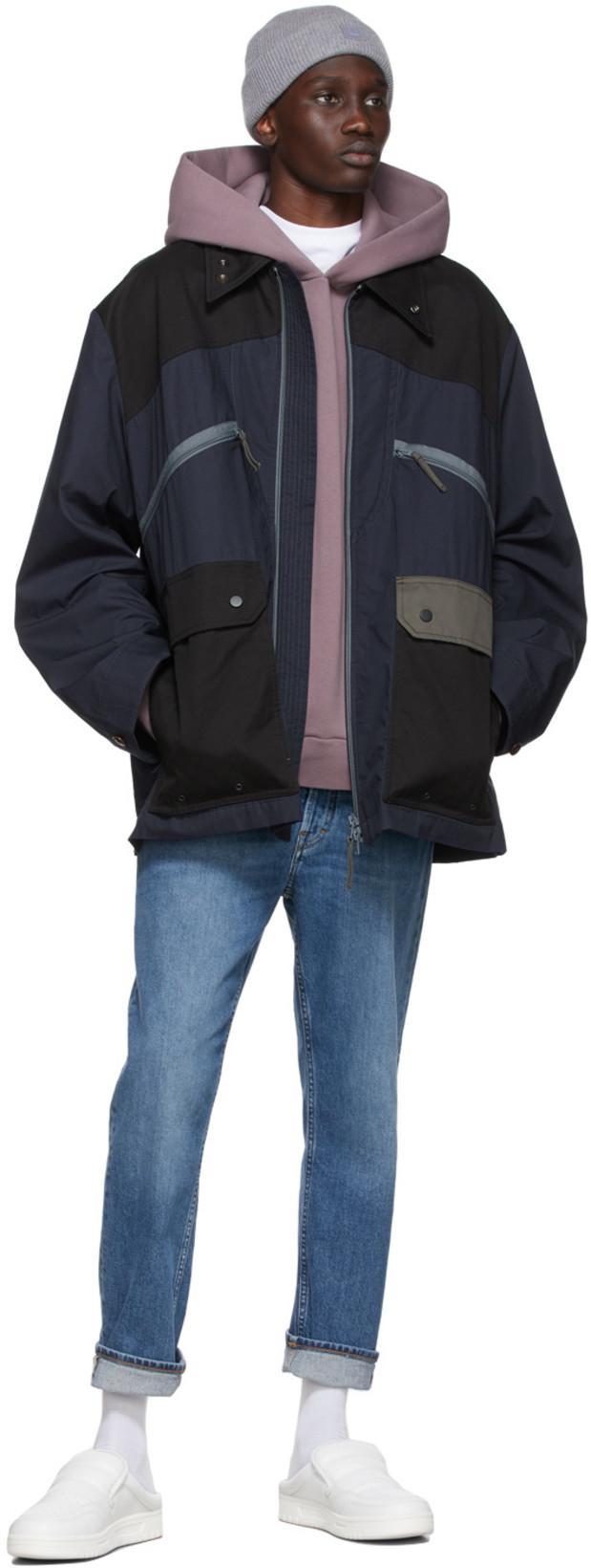 ACNE STUDIOS Slim Organic Cotton Denim Cropped Jeans In Blue