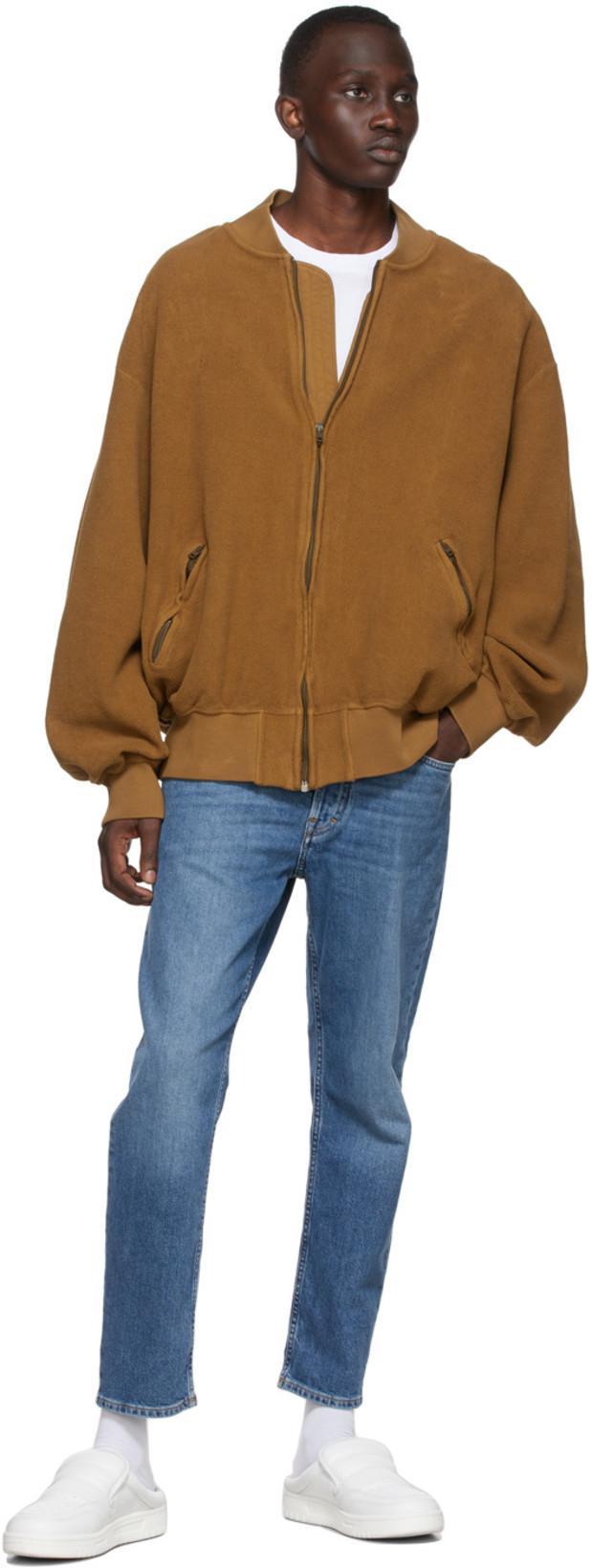 ACNE STUDIOS Slim Organic Cotton Denim Cropped Jeans In Blue