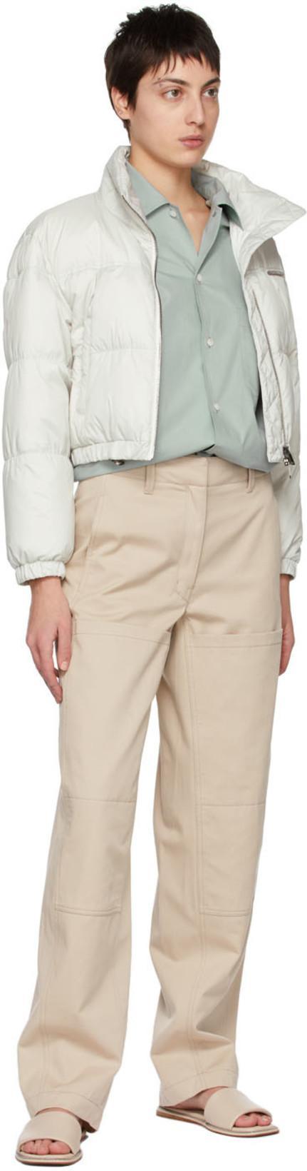 BRUNELLO CUCINELLI Monili-embellished Leather Slides In Neutrals