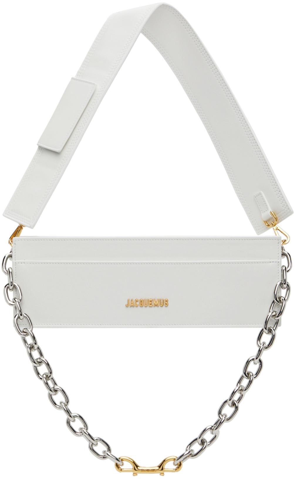 JACQUEMUS Le Splash Saudade Satin Ruched Asymmetric Strappy Dress In Pink