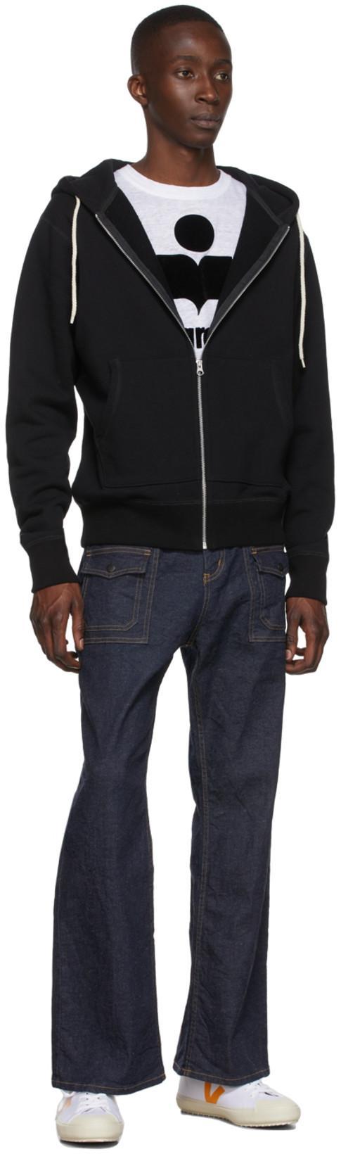 ISABEL MARANT Linen Crew Neck T-shirt With Bold Graphic Logo In White