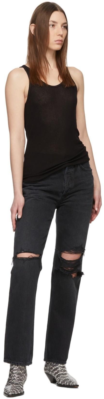 AGOLDE Karla Fluid Ribbed Scoop Neck Tank Top In Multicolor