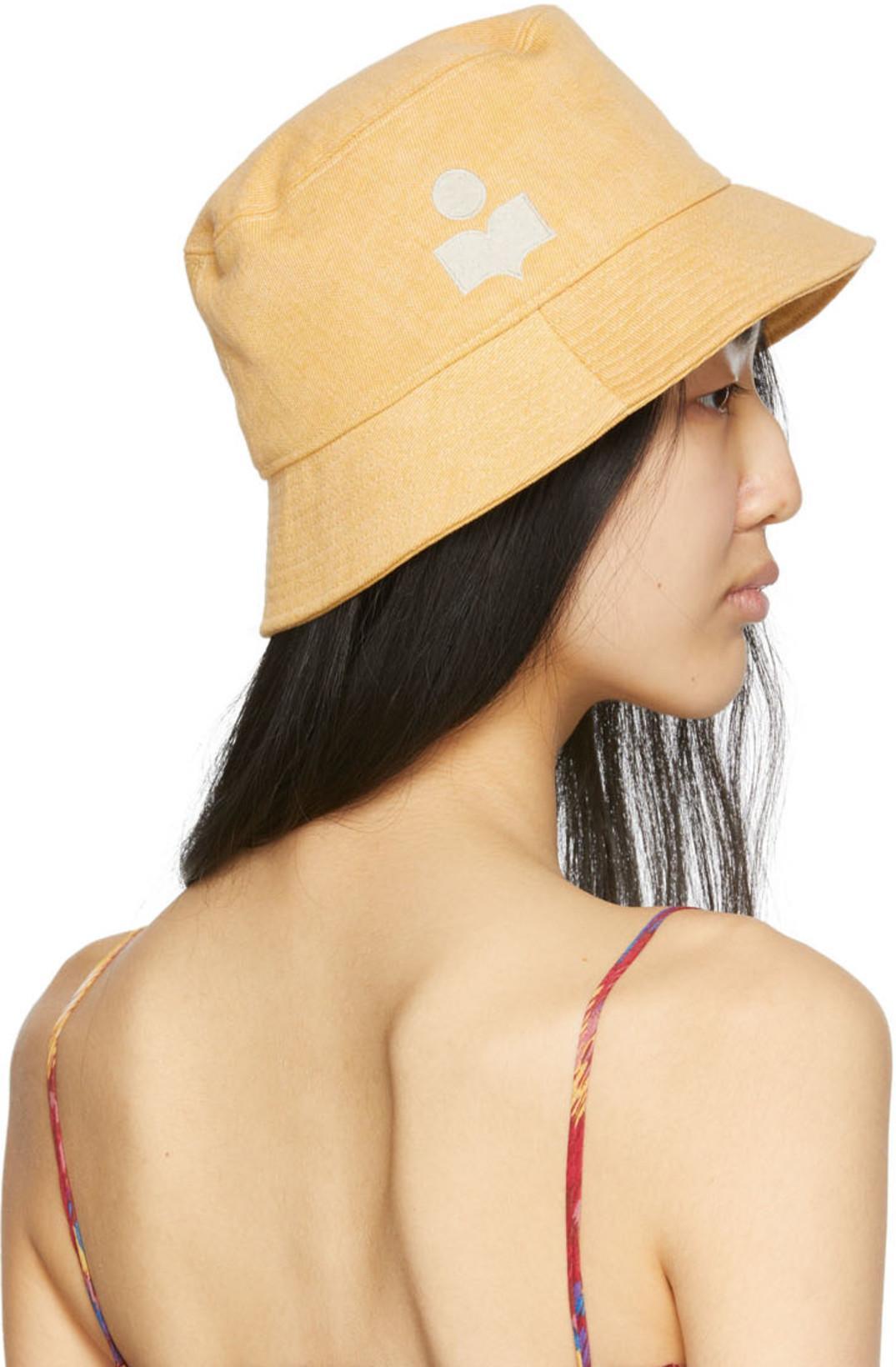 ISABEL MARANT Yellow Denim Haley Bucket Hat