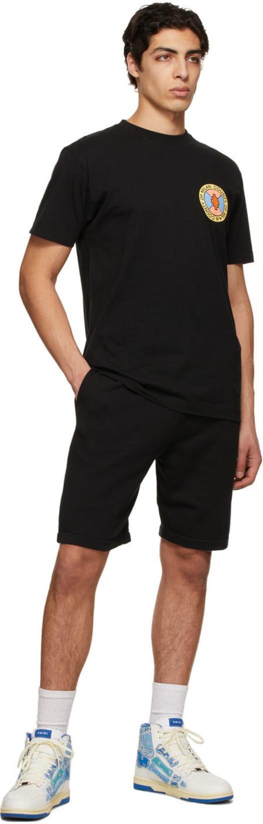 MARCELO BURLON COUNTY OF MILAN Marcelo Burlon Cotton Basket Shorts In Black