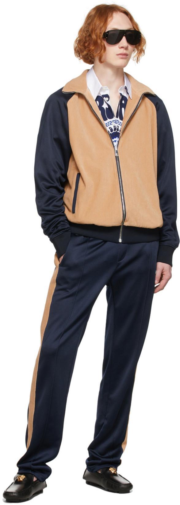 VERSACE Logo Plaque Leather Loafers In Black